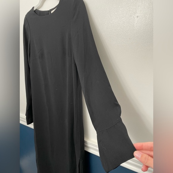 H&M Black Long Sleeve Midi Dress with Slits - Picture 4 of 6